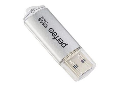 USB Flash Drive 128Gb - Perfeo USB 3.0 C14 Metal Series Silver PF-C14S128ES