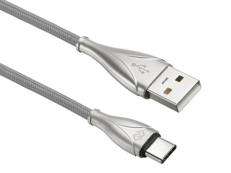 Аксессуар Digma USB-A - USB Type-C 2m Grey 1084570