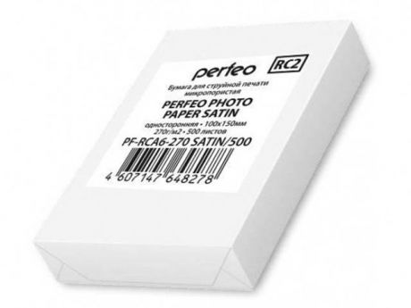 Фотобумага Perfeo PF-RCA6-270 SATIN/500 10x15 270g/m2 Satin микропористая 500 листов