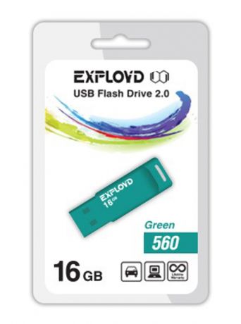 USB Flash Drive 16Gb - Exployd 560 EX-16GB-560-Green