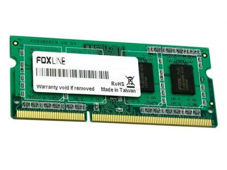 Модуль памяти Foxline DDR3 SO-DIMM 1600MHz PC-12800 CL11 - 4Gb FL1600D3S11S1-4GH