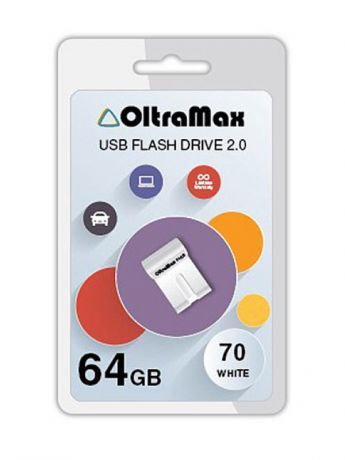 USB Flash Drive 64Gb - OltraMax 70 OM-64GB-70-White