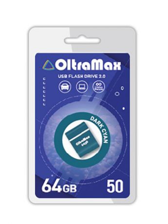 USB Flash Drive 64Gb - OltraMax 50 OM-64GB-50-Dark Cyan