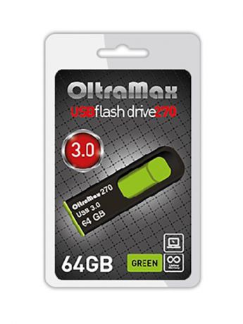 USB Flash Drive 64Gb - OltraMax 270 OM-64GB-270-Green