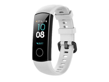 Aксессуар Ремешок DF для Honor Band 4/5 Silicone White hwClassicband-02