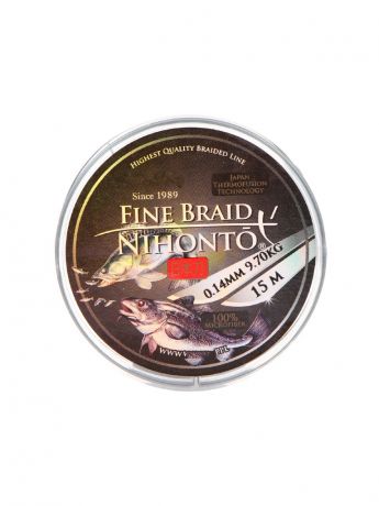 Леска Mikado Nihonto Fine Braid 0.14mm 15m Green Z21G-014