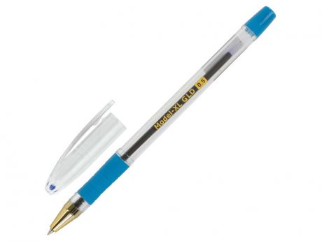 Ручка шариковая Brauberg Model-XL GLD 0.5 mm корпус Transparent, стержень Blue 143245