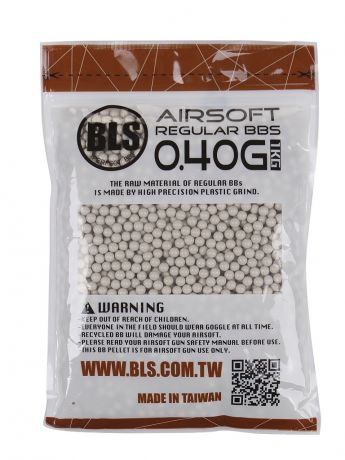 Шарики пластиковые BLS 0.40g 6mm (1kg) White