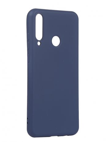 Чехол с микрофиброй DF для Huawei Y6p Silicone Blue hwOriginal-15