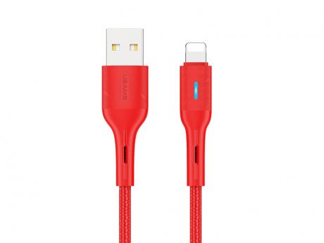 Аксессуар Usams SJ425 USB - Lightning Smart Power-off 1.2m Red УТ000021077