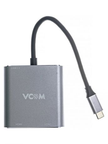 Аксессуар VCOM Type-C - 2xHDMI/USB3.0/PD Charging CU450
