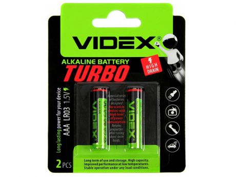 Батарейка AAA - Videx LR3 Turbo VID-LR3T-2BC (2 штуки)