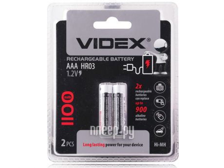 Аккумулятор AAA - Videx HR03 1100mAh 2BL VID-HR03-1100 (2 штуки)
