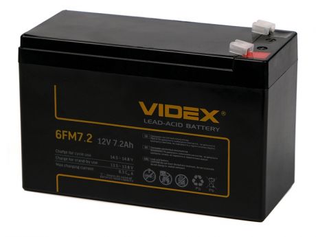 Аккумулятор для ИБП Videx 6FM7.2 12V 7.2Ah VID-6FM7.2