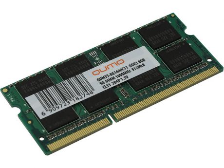 Модуль памяти Qumo DDR3 SO-DIMM 1600MHz PC-12800 CL11 - 8Gb QUM3S-8G1600C11R