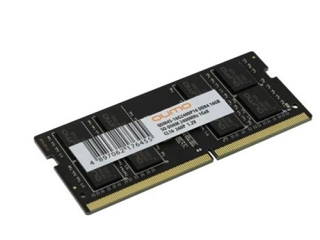 Модуль памяти Qumo DDR4 SO-DIMM 2400MHz PC-19200 CL16 - 16Gb QUM4S-16G2400P16