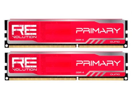 Модуль памяти Qumo ReVolution Primary Red DDR4 DIMM 3000MHz PC24000 CL16 - 8Gb Kit (2x4Gb) Q4Rev-8G2M3000C16PrimR