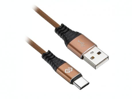 Аксессуар Digma USB-A - Type-C 0.15m Brown 1080444