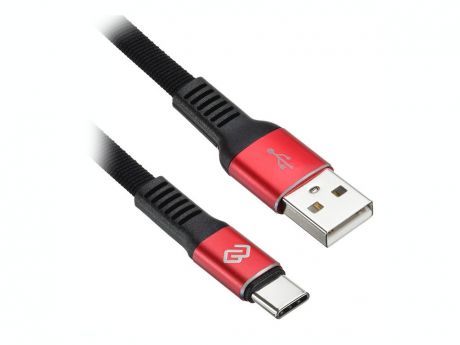 Аксессуар Digma USB-A - Type-C 0.15m Black-Red 1080452