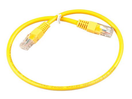 Сетевой кабель ExeGate UTP Cat.5e 0.5m Yellow UTP-RJ45-RJ45-5e-0,5M-YL EX172880RUS