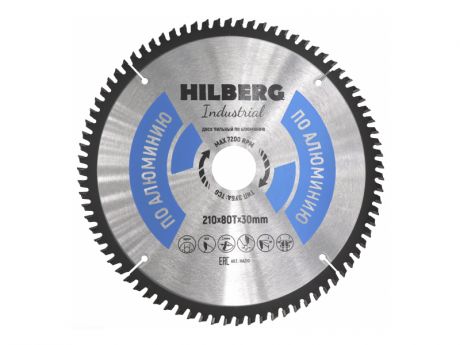 Диск Trio Diamond Hilberg Industrial HA210 пильный по алюминию 210x30mm 80 зубьев