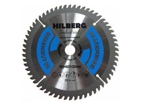 Диск Trio Diamond Hilberg Industrial HA180 пильный по алюминию 180x20mm 60 зуба