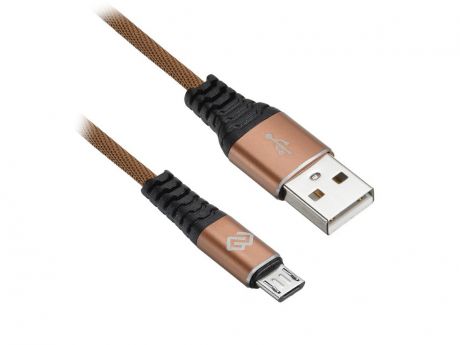 Аксессуар Digma USB-A - Micro USB-B 1.2m Brown 1080375