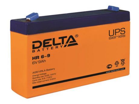 Аккумулятор для ИБП Delta HR 6-9 634W 6V 9Ah