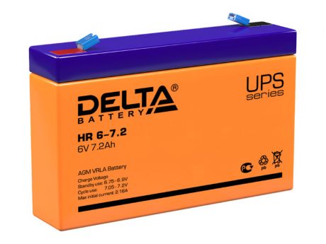 Аккумулятор для ИБП Delta HR 6-7.2 6V 7.2Ah