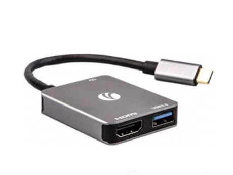 Аксессуар VCOM Aдаптер USB3.1 Type-C/M - HDMI A/F +USB3.0+PD Charging Aluminum Shell CU454