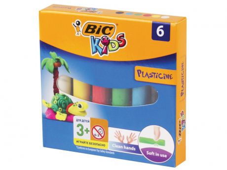 Набор для лепки Bic Пластилин Kids 6 цветов 60g 947712