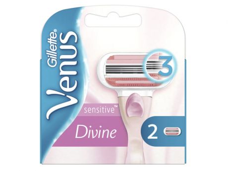 Сменные кассеты Gillette Venus Divine Sensitive 2шт 3014260306373