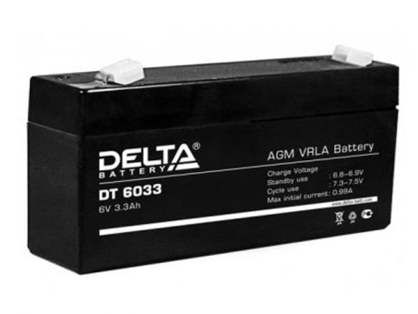 Аккумулятор для ИБП Delta DT-6033-125 6V 3.3Ah