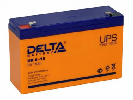 Аккумулятор для ИБП Delta HR 6-15 6V 15Ah