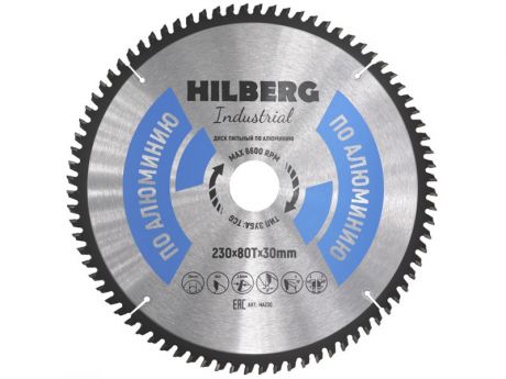 Диск Trio Diamond Hilberg Industrial HA230 пильный по алюминию 230x30mm 80 зубьев