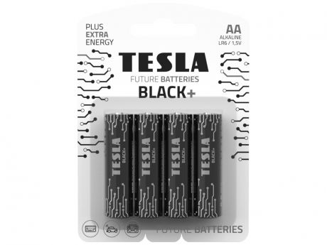 Батарейка AA - Tesla Black+ (4 штуки)