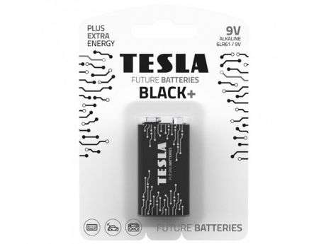 Батарейка Крона - Tesla 9V Black+ (1 штука)