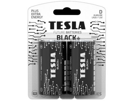 Батарейка D - Tesla Black+ (2 штуки)