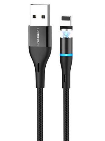 Аксессуар Borofone BU16 Skill Magnetic USB - Lightning 2.4А Black УТ000021808