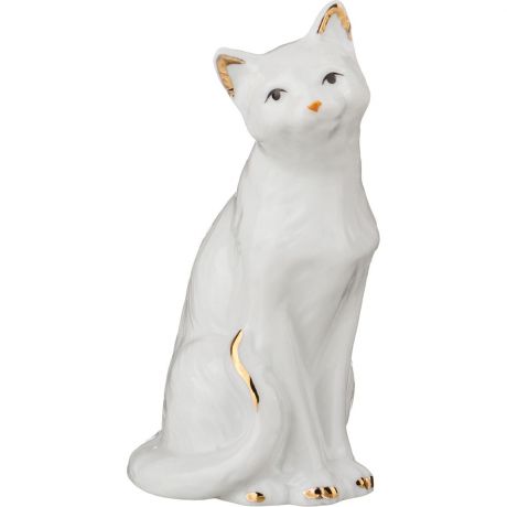 Фигурка декоративная Кошка, размер: h10см, фарфор