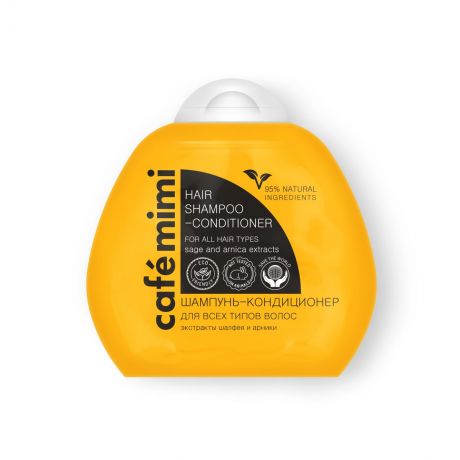 Шампунь-кондиционер для волос CAFEMIMI 2в1 для всех типов кожи Шалфей и Арника 100мл
