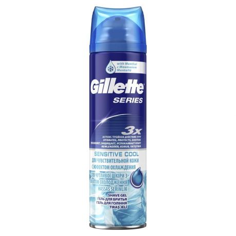 Гель д/бритья GILLETTE TGS Sensitive Skin (для чувствит.кожи) с эффектом охлаждения 200мл