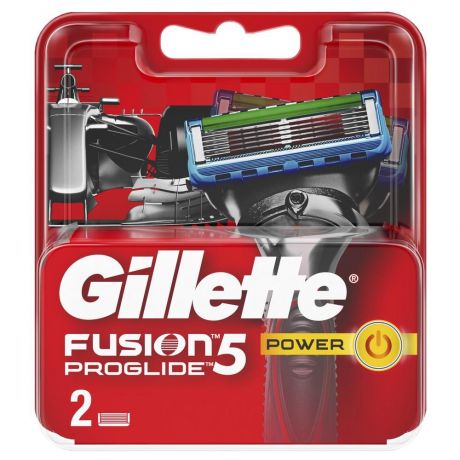 Кассеты д/станка GILLETTE Fusion Proglide Power, 2шт