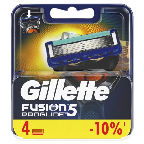 Кассеты д/станка GILLETTE Fusion Proglide, 4шт
