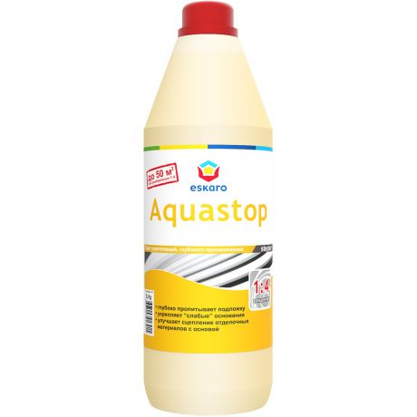 Грунт укрепляющий, концентрат 1:4 "Eskaro Aquastop Stepler" 1 л