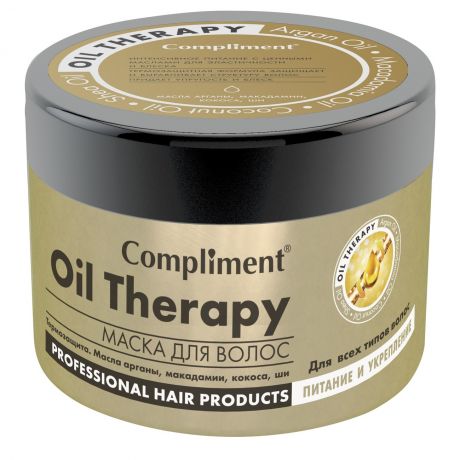 Маска для волос COMPLIMENT Oil Therapy Питание и Укрепление с маслом арганы д/всех типов 500мл