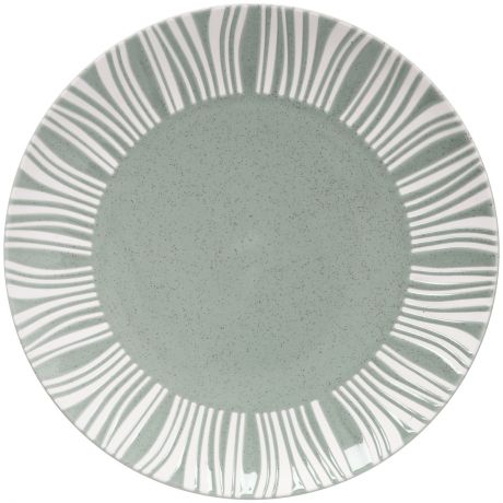 Тарелка обеденная Solaris серо-зеленый 27,5см, фарфор