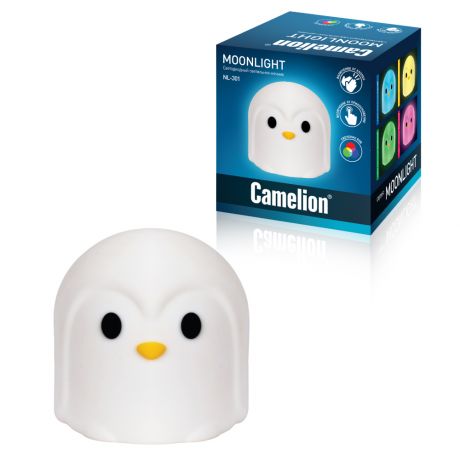 Ночник Camelion NL-301 "Пингвин" LED, силикон, RGB, на батарейках