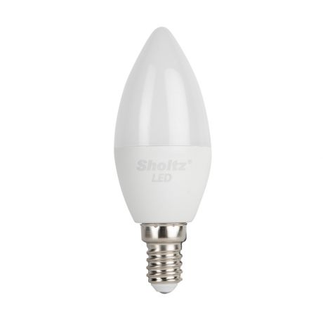 Лампа светодиодная SHOLTZ свеча 7Вт E14 4200K 220В пластик