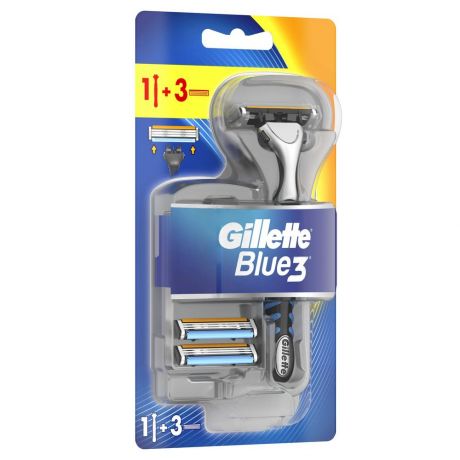 Станок д/бритья GILLETTE Blue3 с 3 cменными кассетами